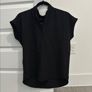 Figs Rafaela Oversized Black Scrub Top